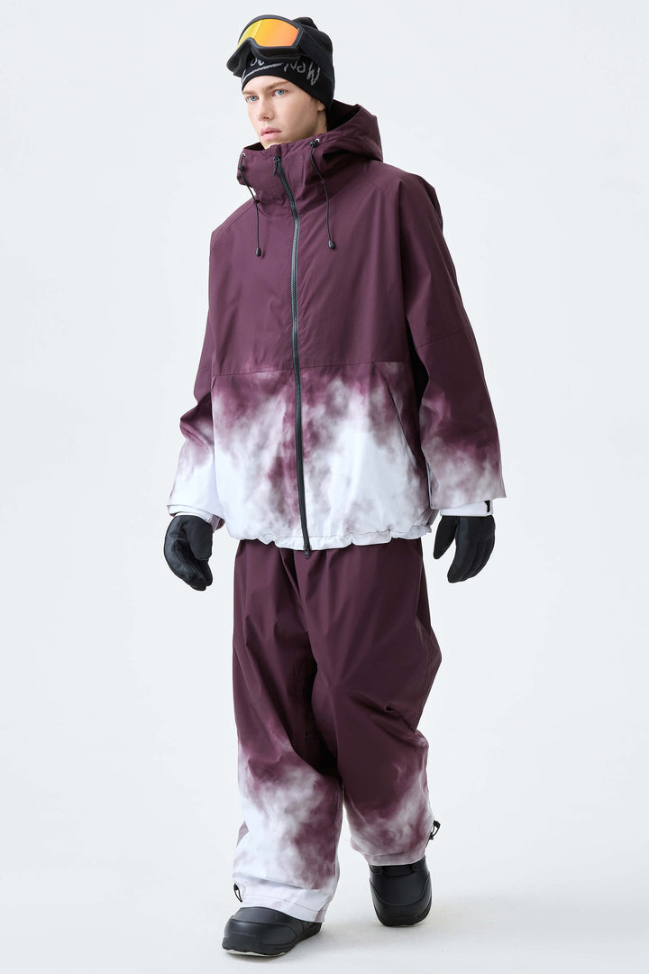 Men's Black Gradient Recycled Insulated Snow Jacket