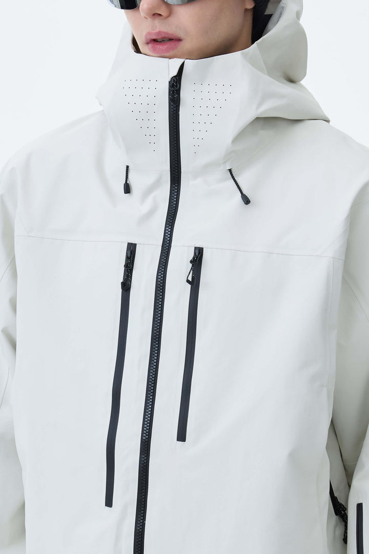 Men's Off White Alpine Shield 3L Utility Insulated Ski Jacket