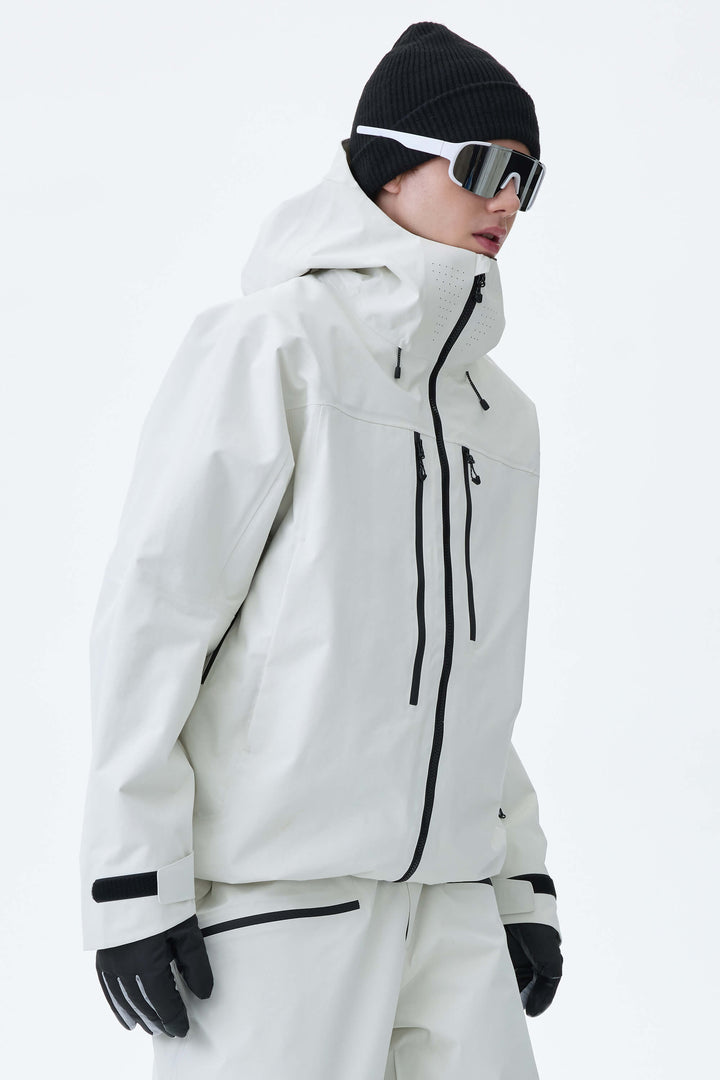 Men's Off White Alpine Shield 3L Utility Insulated Ski Jacket