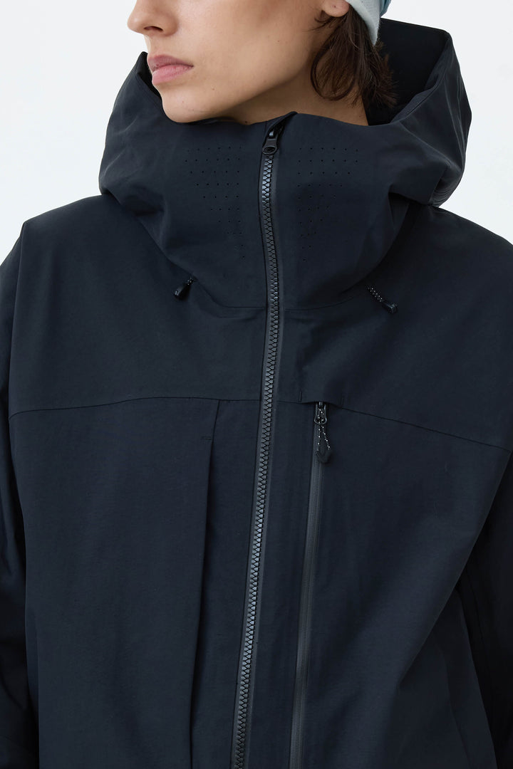 Women's Black Alpine Shield 3L Asymmetric Insulated Ski Jacket