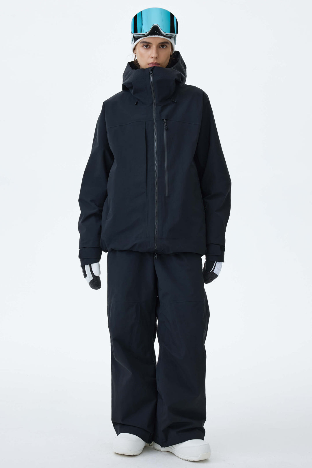 Women's Black Alpine Shield 3L Asymmetric Insulated Ski Jacket