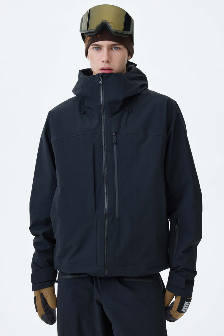 Men's Pink Alpine Shield 3L Asymmetric Insulated Ski Jacket
