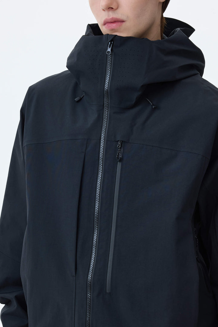 Men's Black Alpine Shield 3L Asymmetric Insulated Ski Jacket