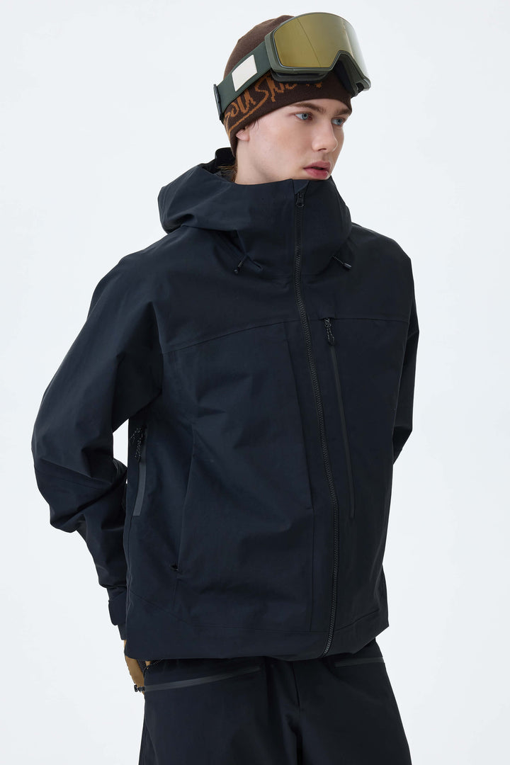 Men's Black Alpine Shield 3L Asymmetric Insulated Ski Jacket