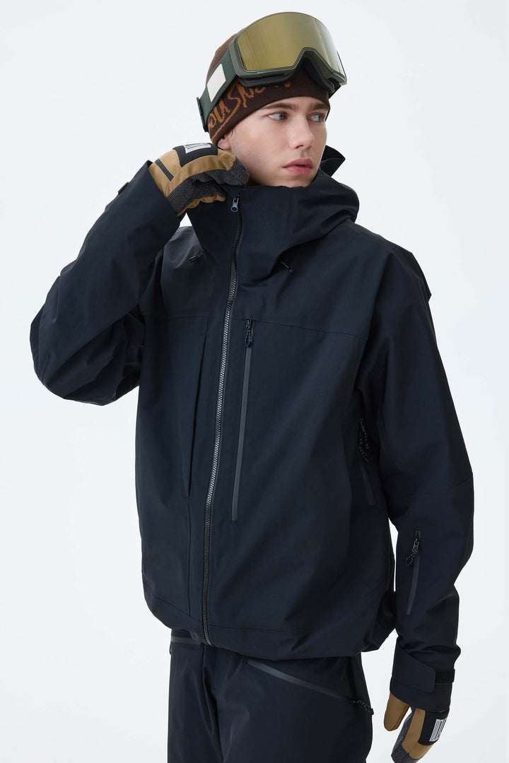 Men's Pink Alpine Shield 3L Asymmetric Insulated Ski Jacket