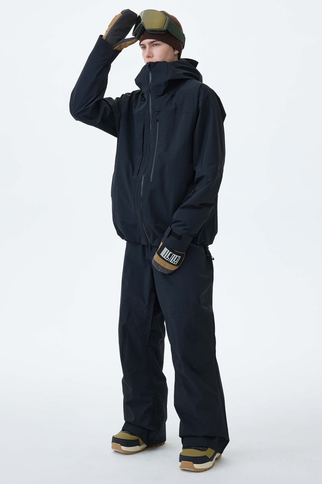 Men's Black Alpine Shield 3L Asymmetric Insulated Ski Jacket