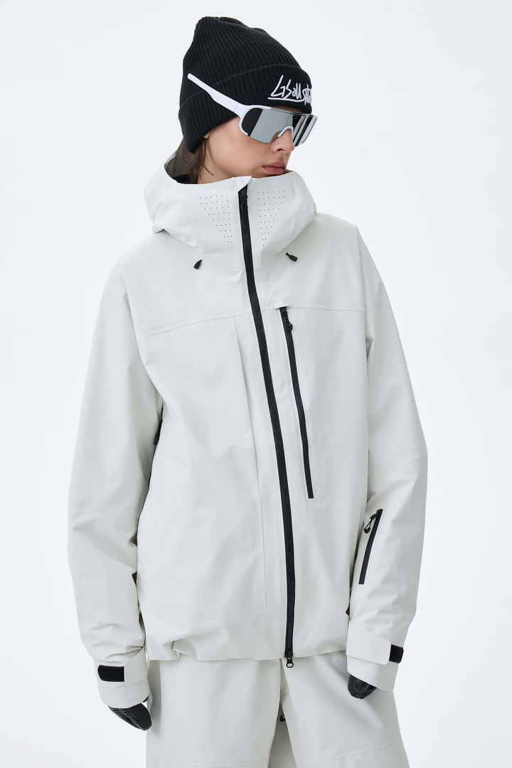 Women's Pink Alpine Shield 3L Asymmetric Insulated Ski Jacket