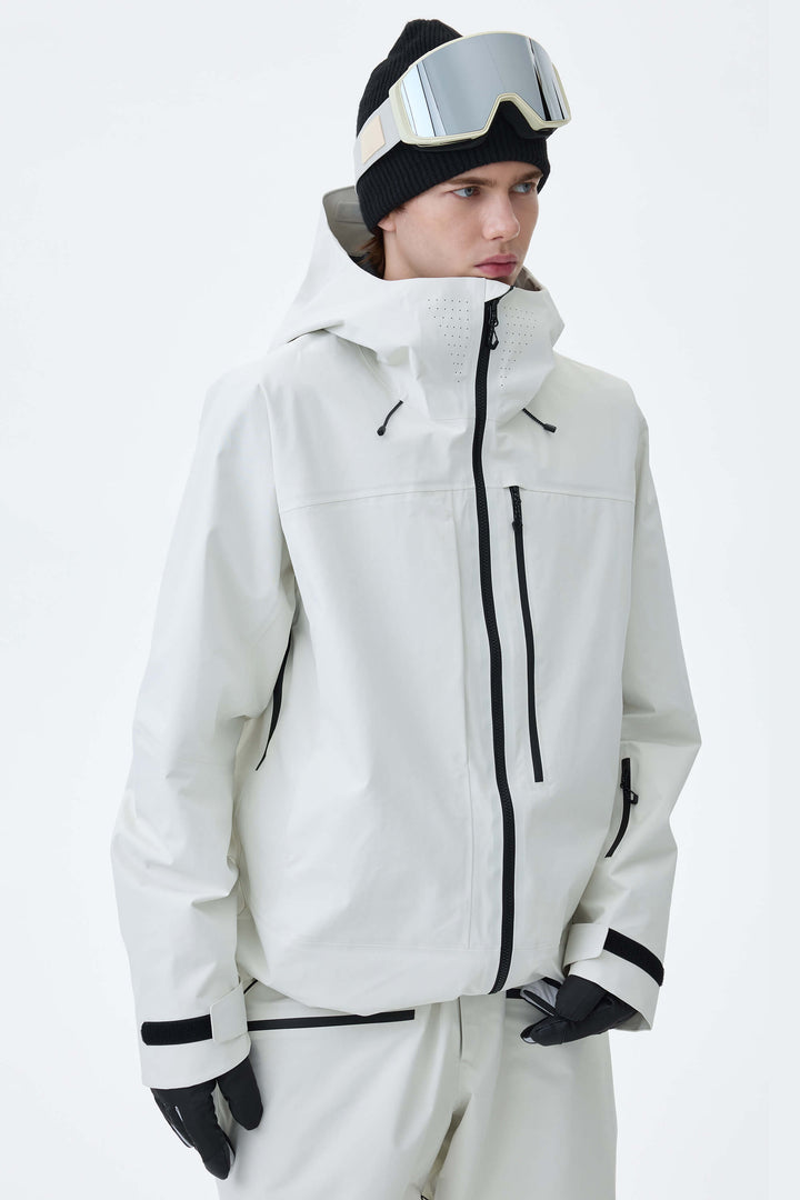 Men's Pink Alpine Shield 3L Asymmetric Insulated Ski Jacket