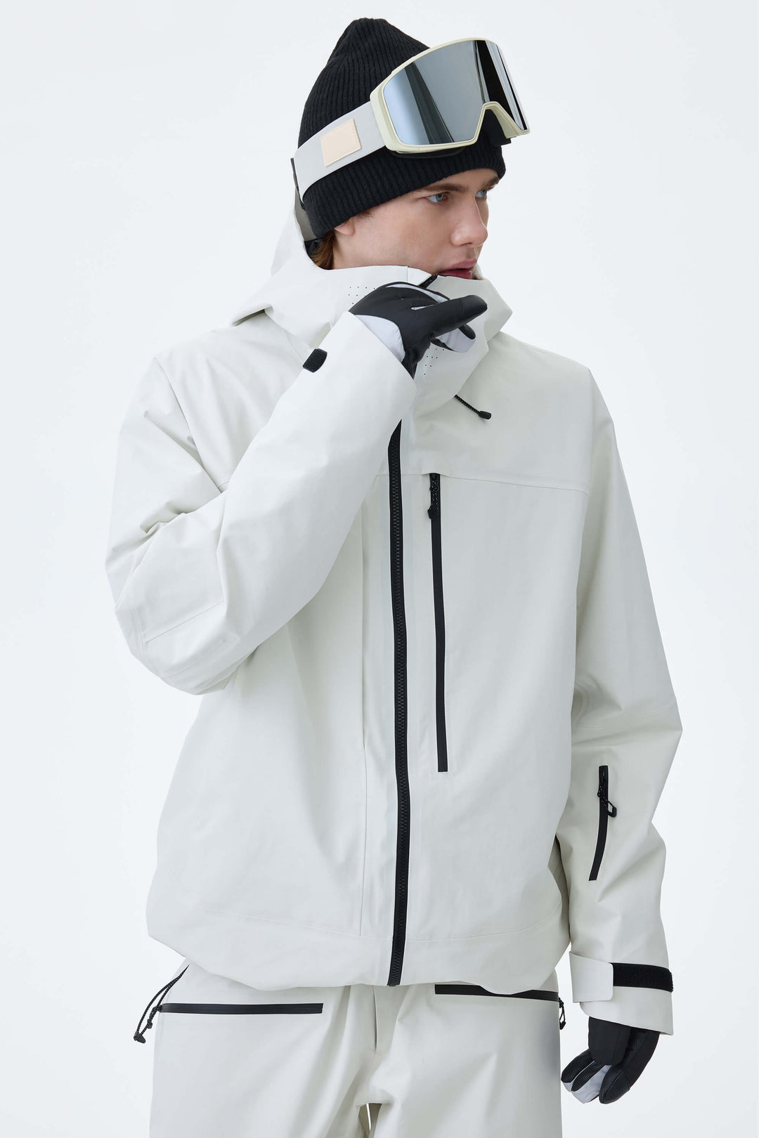 Men's Pink Alpine Shield 3L Asymmetric Insulated Ski Jacket