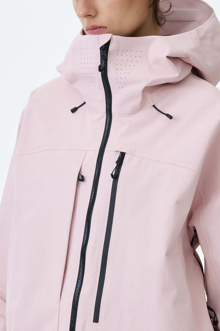 Women's Pink Alpine Shield 3L Asymmetric Insulated Ski Jacket