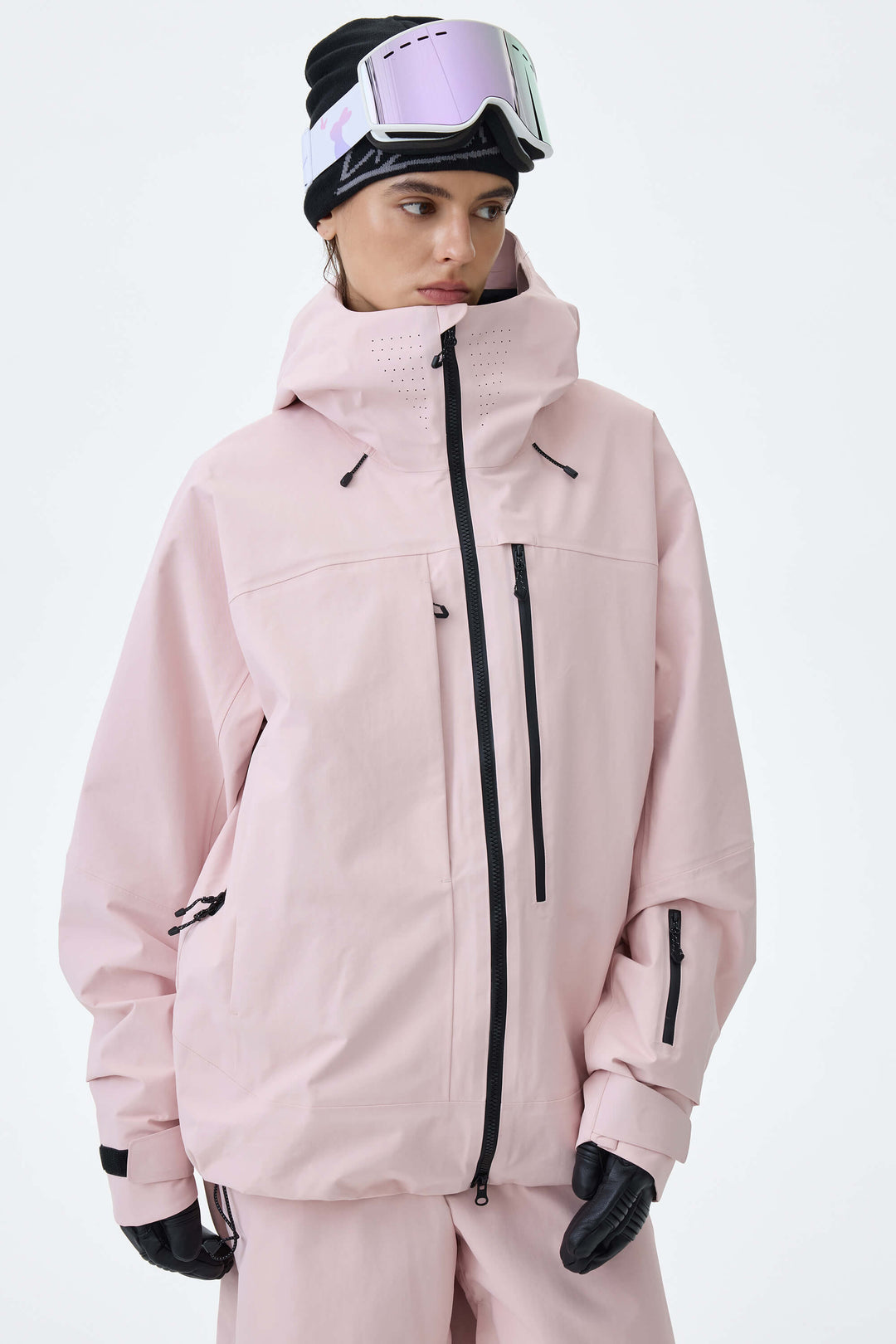 Women's Pink Alpine Shield 3L Asymmetric Insulated Ski Jacket