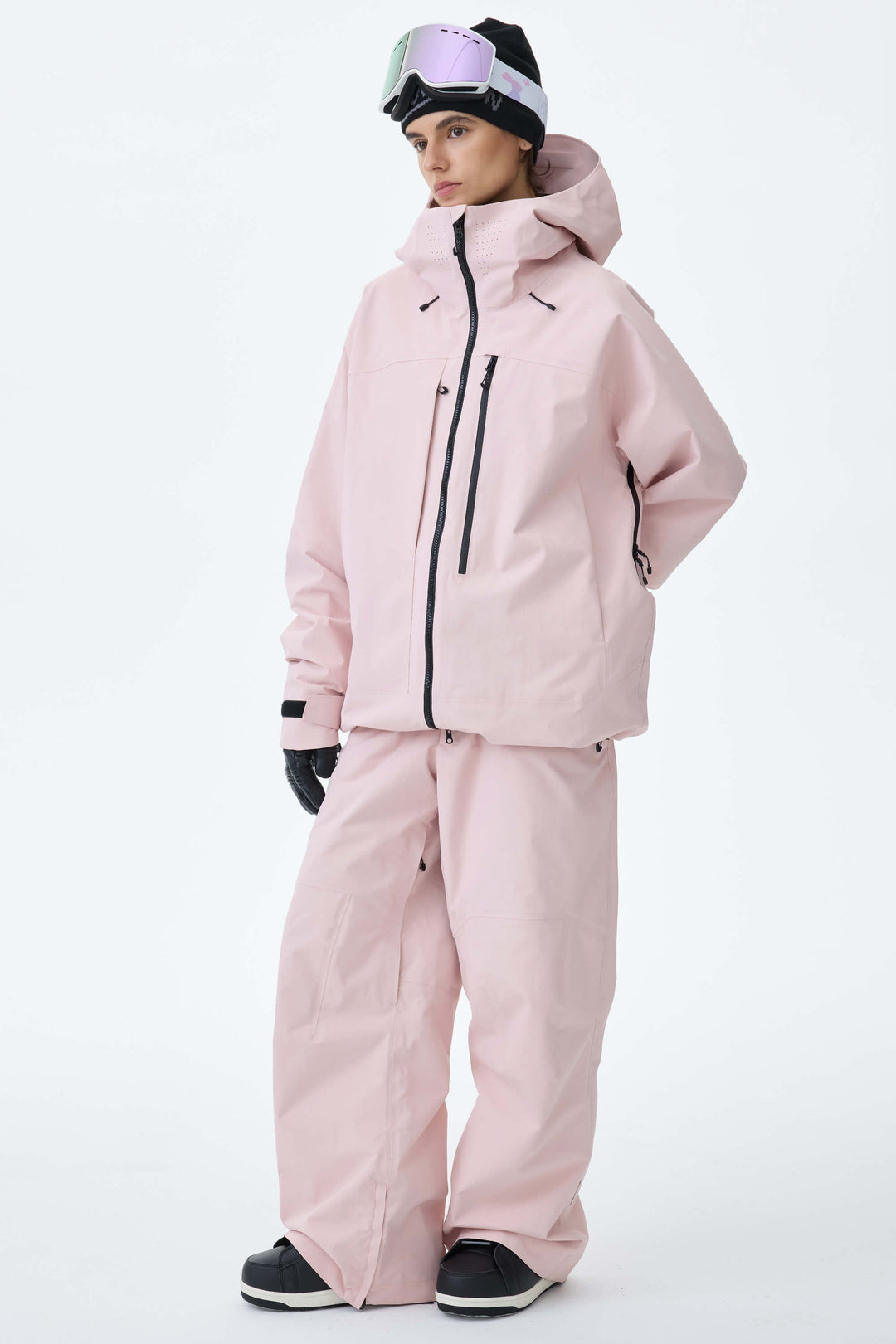 Women's Pink Alpine Shield 3L Asymmetric Insulated Ski Jacket