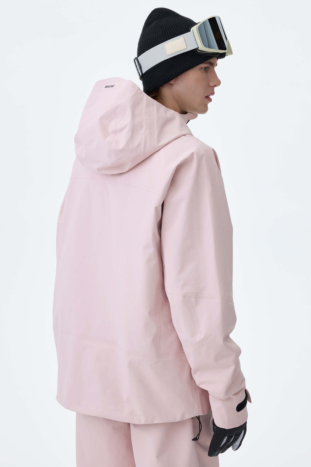 Men's Pink Alpine Shield 3L Asymmetric Insulated Ski Jacket