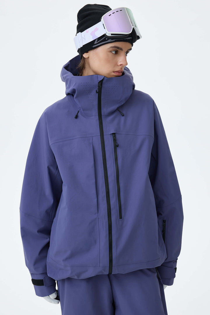Women's Pink Alpine Shield 3L Asymmetric Insulated Ski Jacket