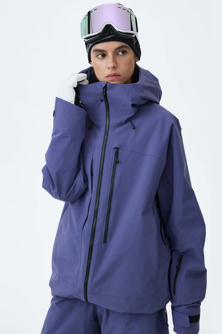 Women's Pink Alpine Shield 3L Asymmetric Insulated Ski Jacket