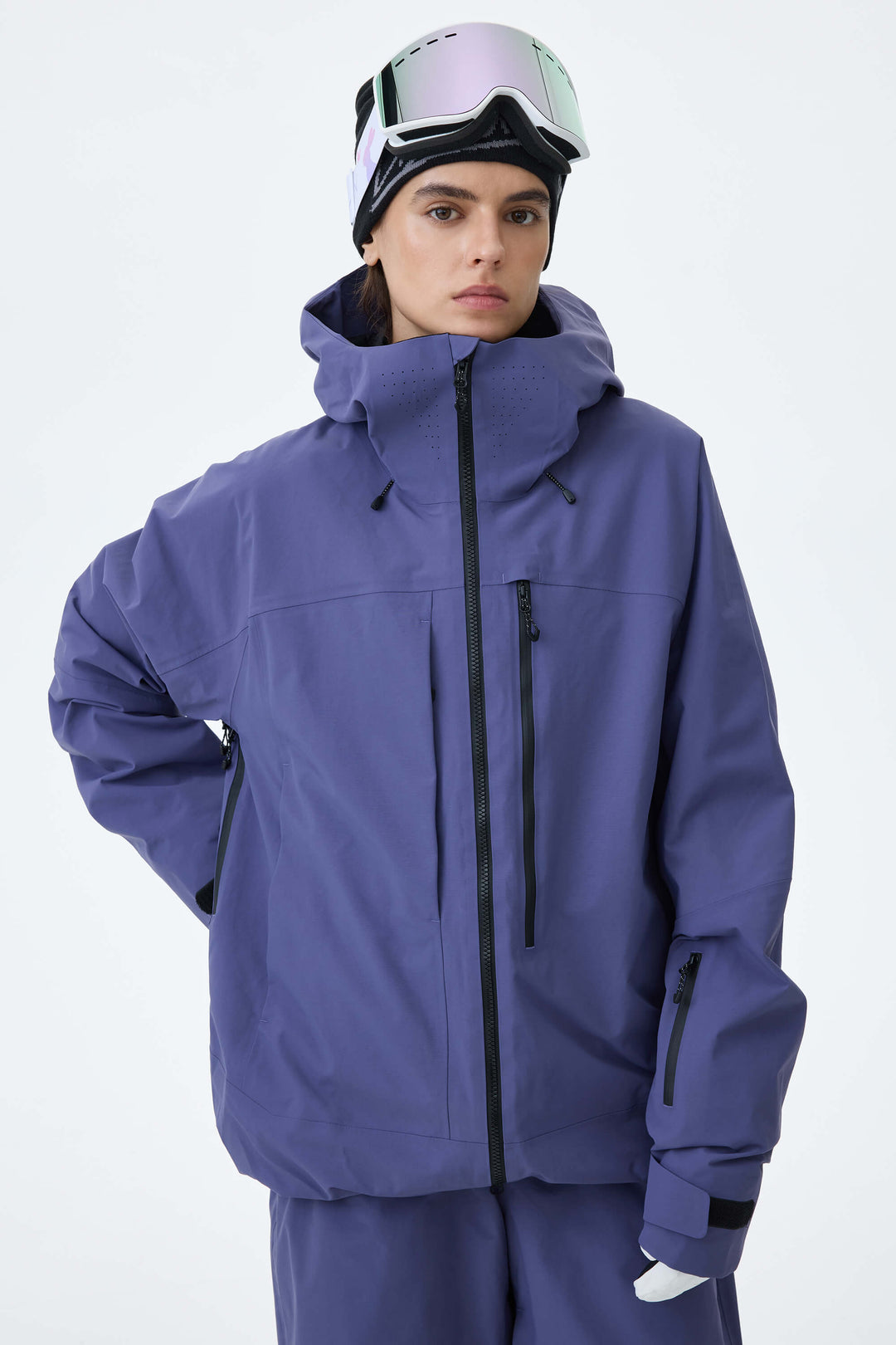 Women's Purple Alpine Shield 3L Asymmetric Insulated Ski Jacket