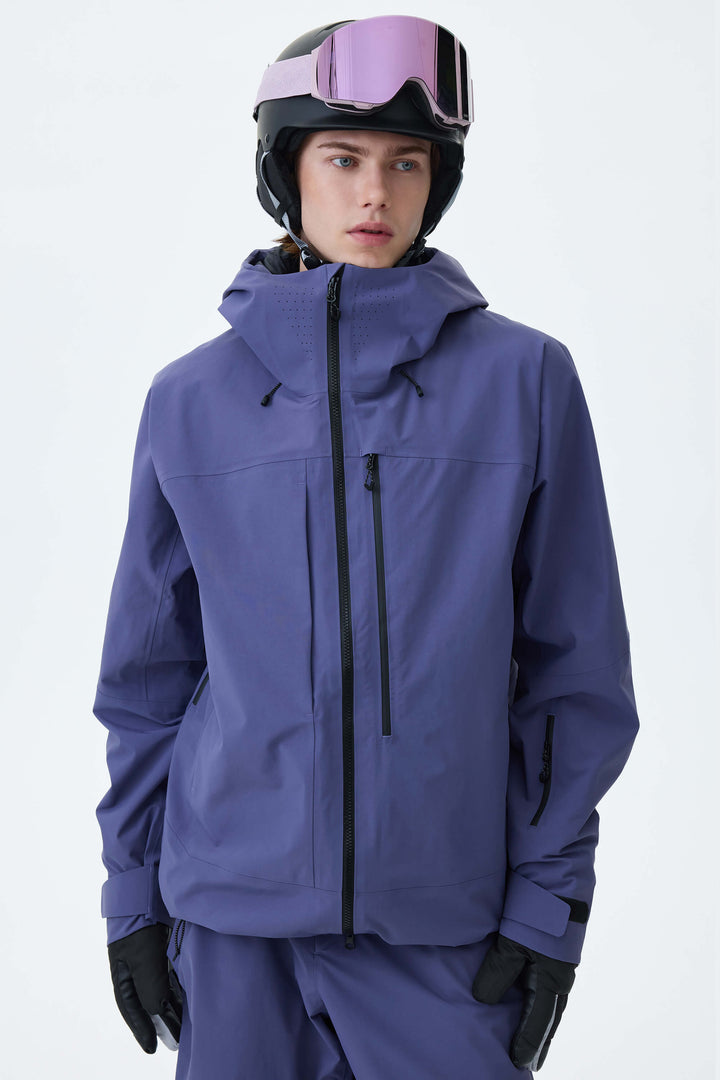 Men's Pink Alpine Shield 3L Asymmetric Insulated Ski Jacket