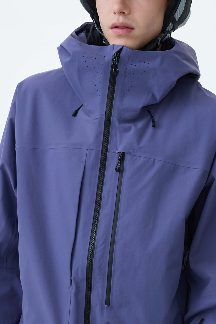 Men's Purple Alpine Shield 3L Asymmetric Insulated Ski Jacket