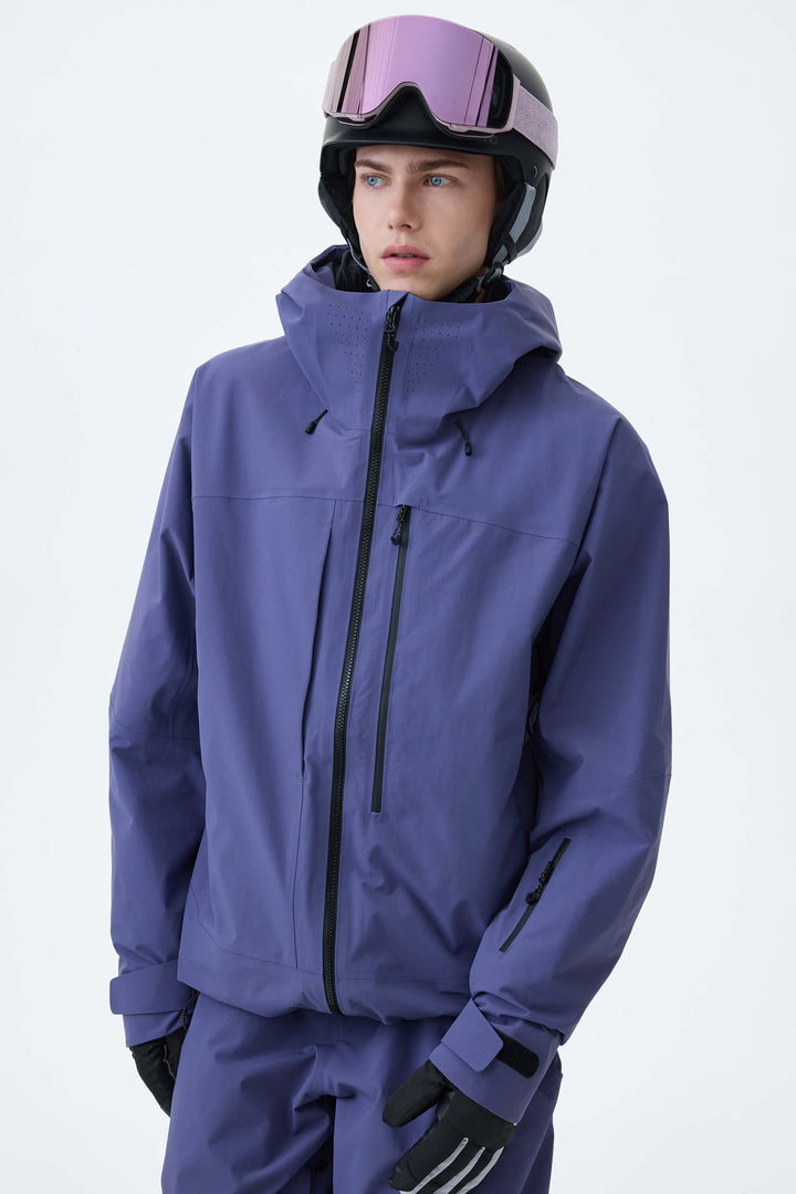 Men's Purple Alpine Shield 3L Asymmetric Insulated Ski Jacket