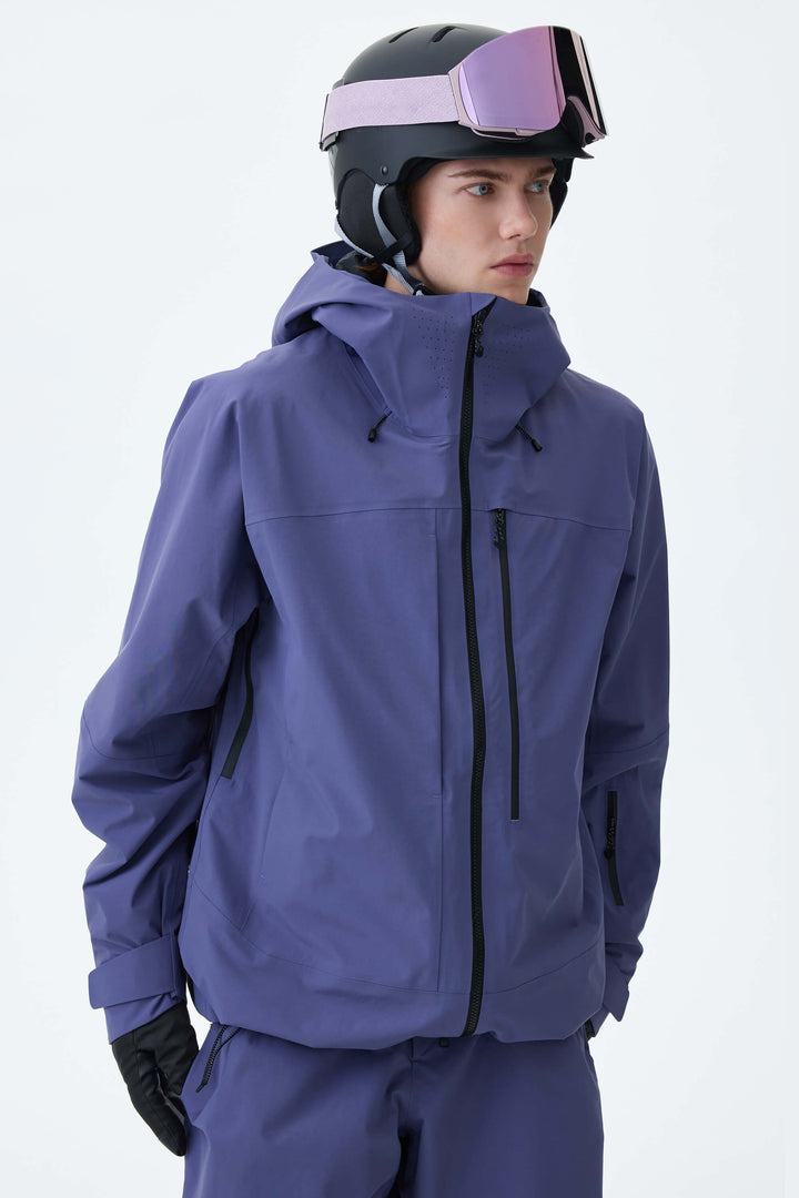 Men's Pink Alpine Shield 3L Asymmetric Insulated Ski Jacket
