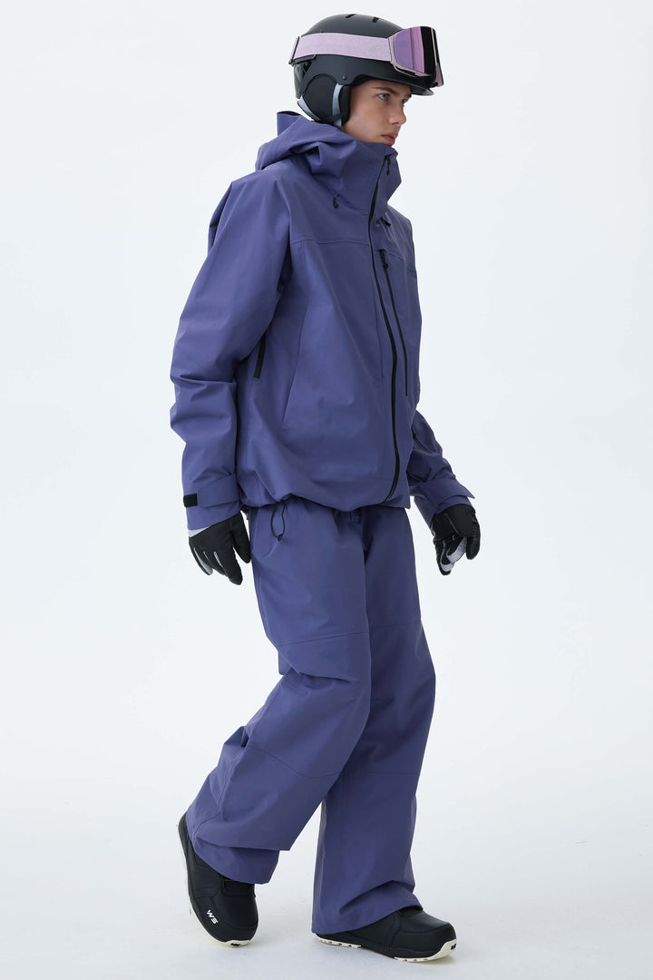 Men's Purple Alpine Shield 3L Asymmetric Insulated Ski Jacket