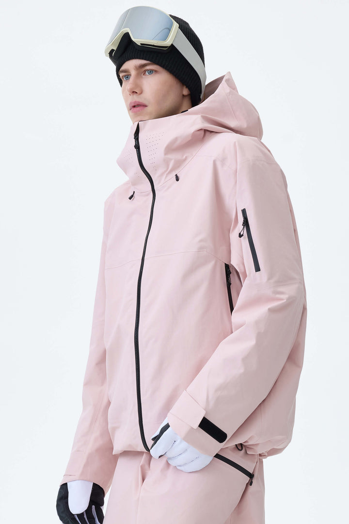Men's Pink Alpine Shield 3L Essential Insulated Ski Jacket