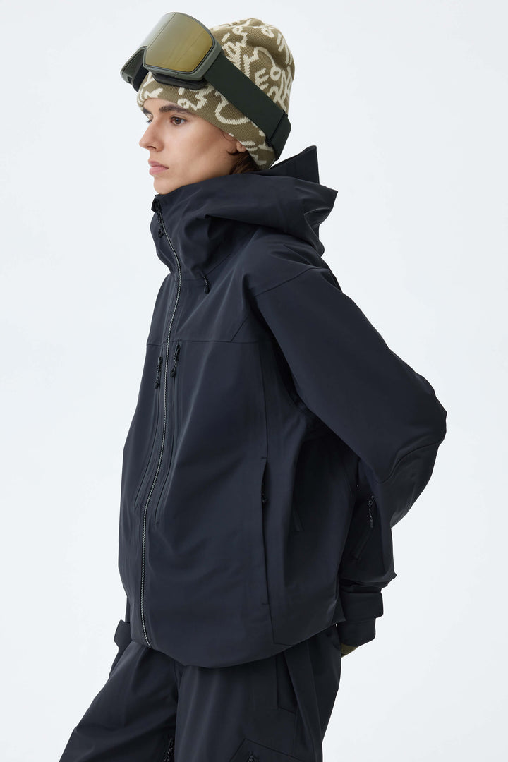 Women's Black 3L Technical Hardshell Snow Jacket