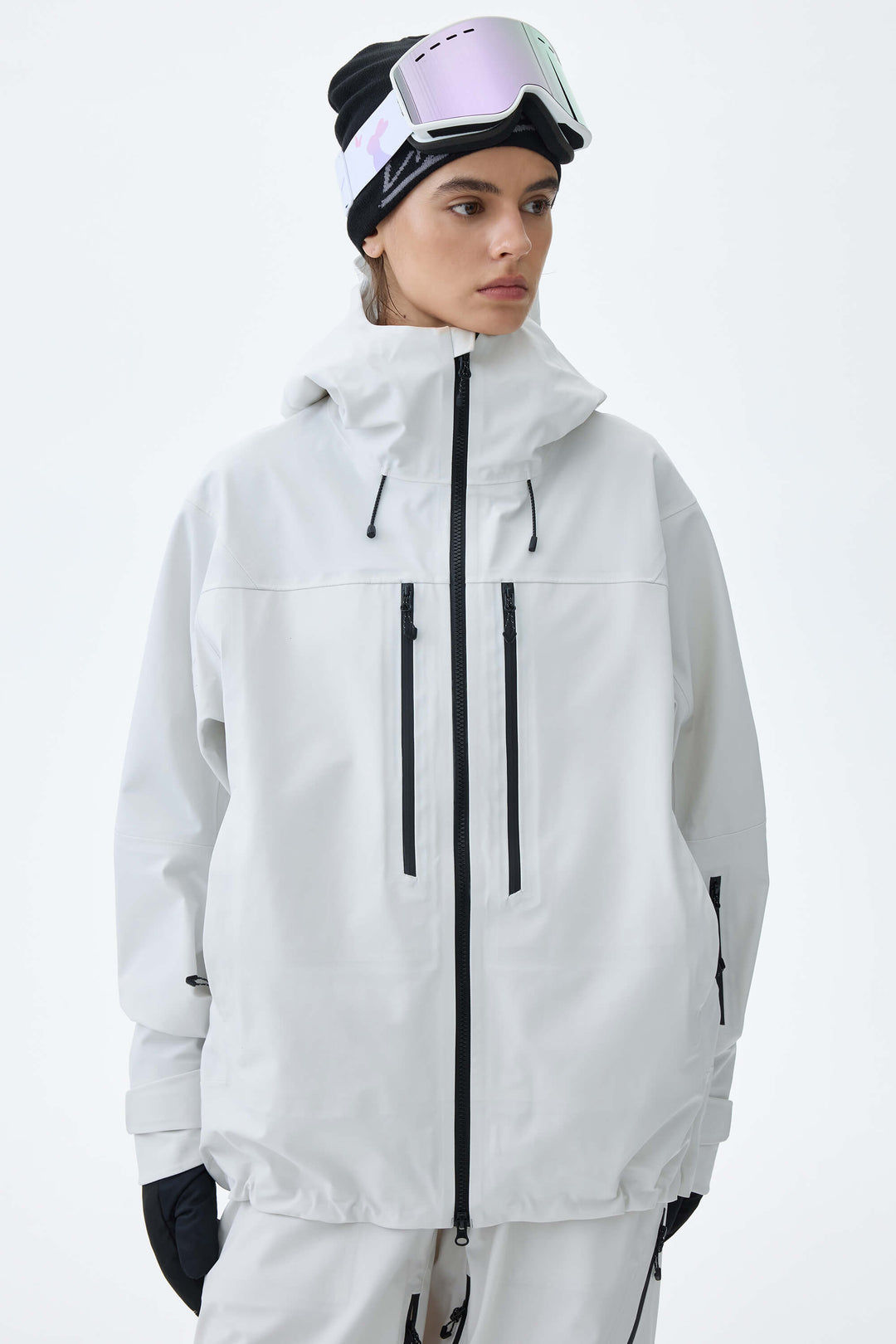 Women's Off White 3L Technical Hardshell Snow Jacket