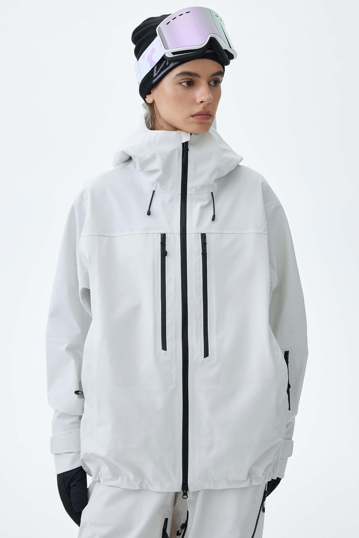 Women's Off White 3L Technical Hardshell Snow Jacket