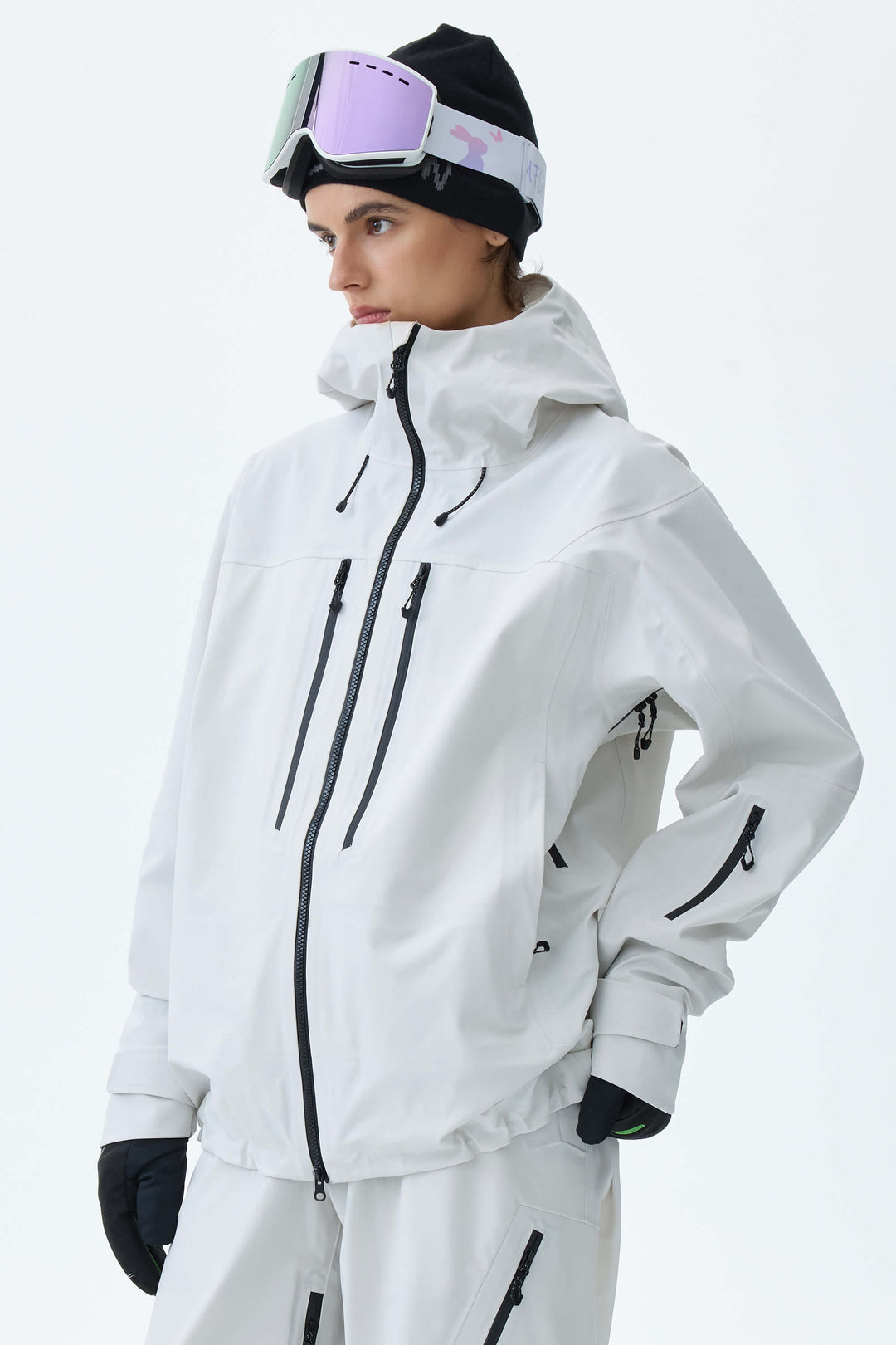 Women's Off White 3L Technical Hardshell Snow Jacket