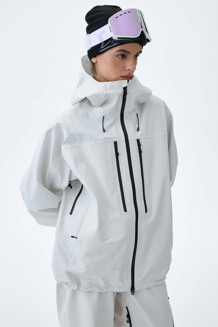 Women's Off White 3L Technical Hardshell Snow Jacket