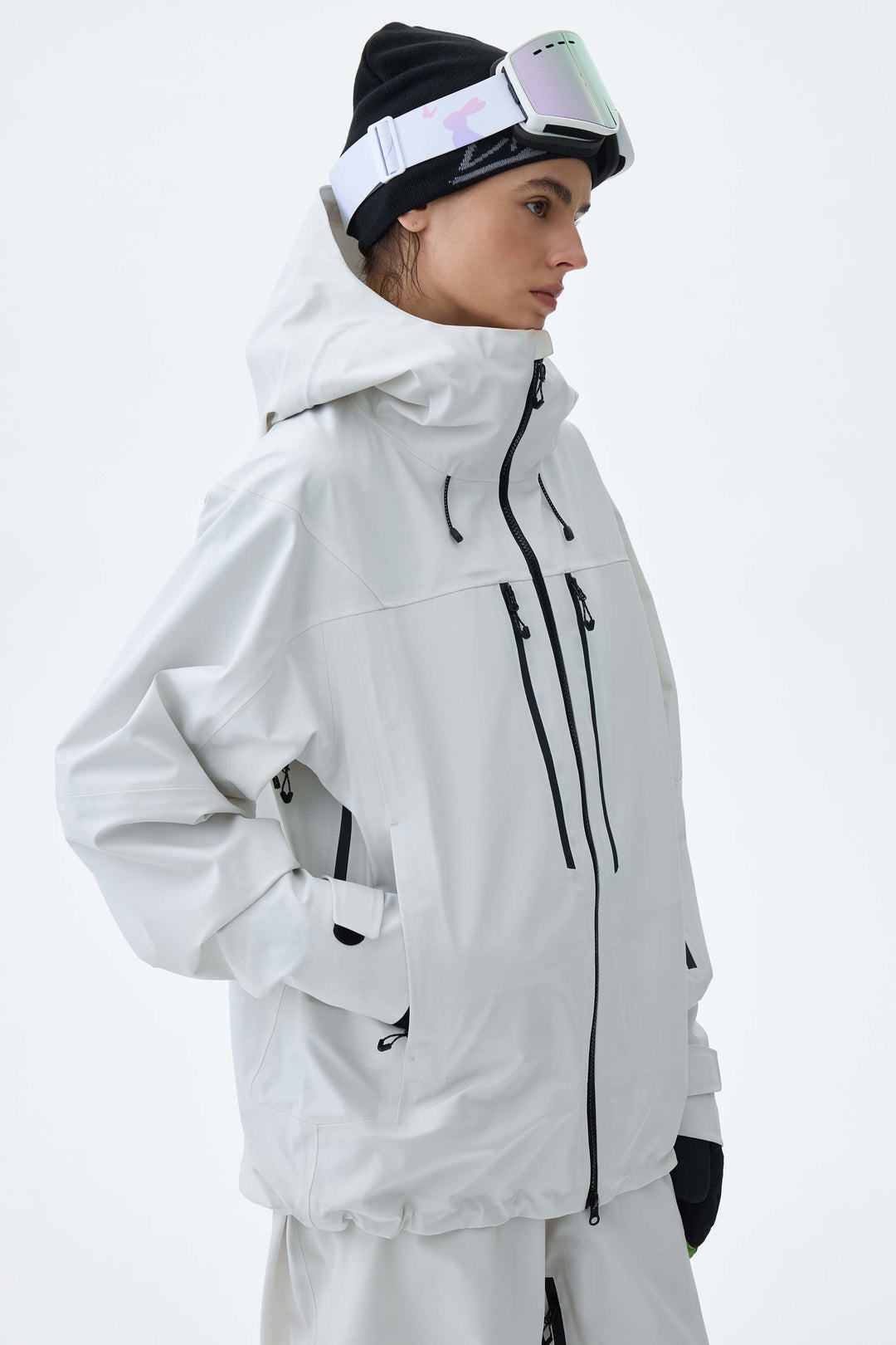 Women's Off White 3L Technical Hardshell Snow Jacket