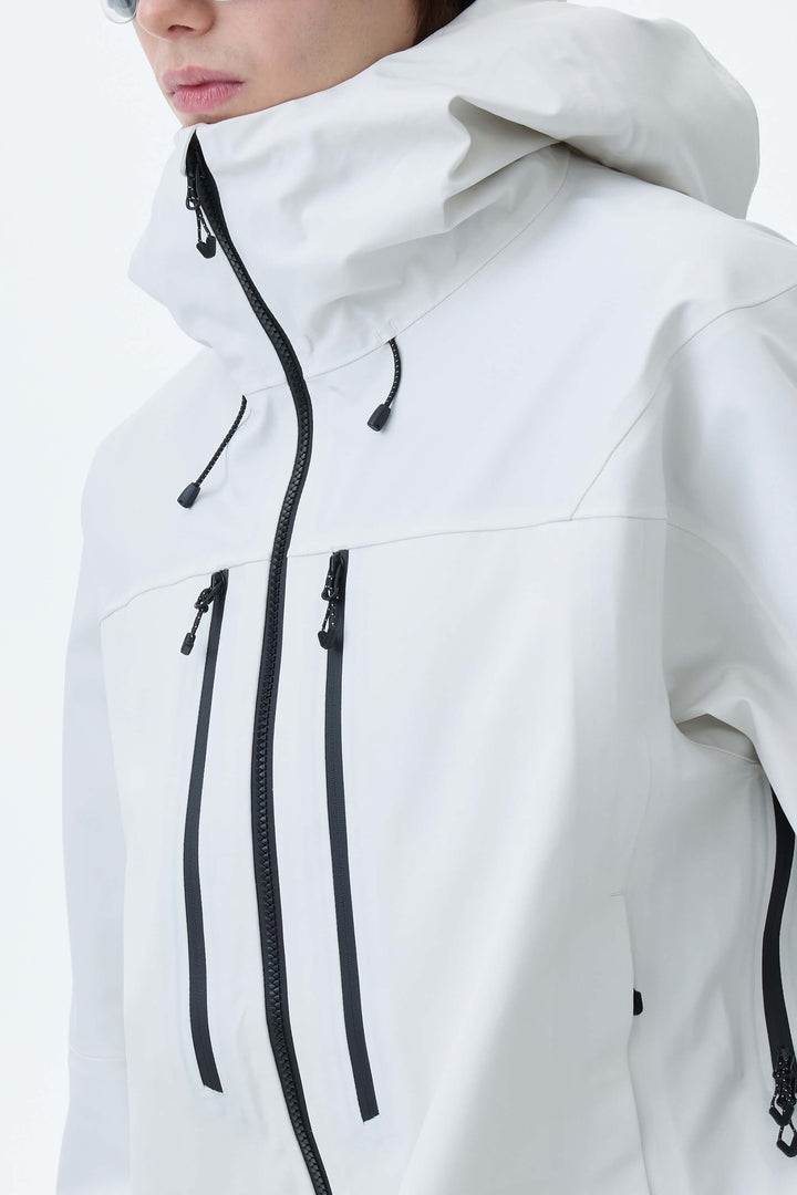 Men's Off White 3L Technical Hardshell Snow Jacket