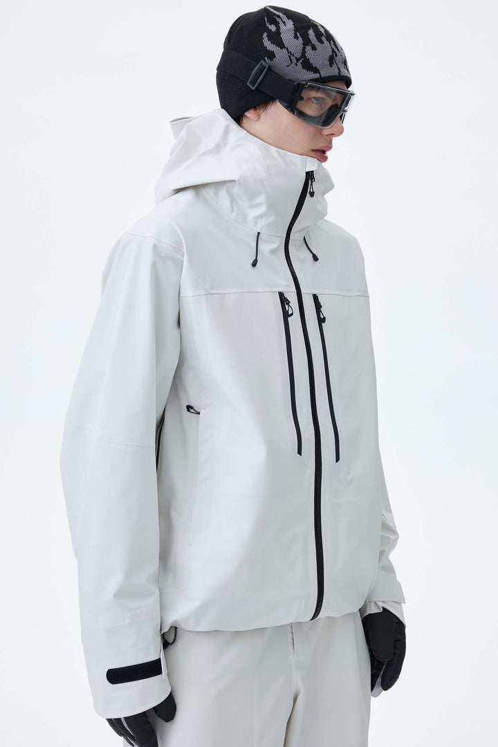 Men's Off White 3L Technical Hardshell Snow Jacket