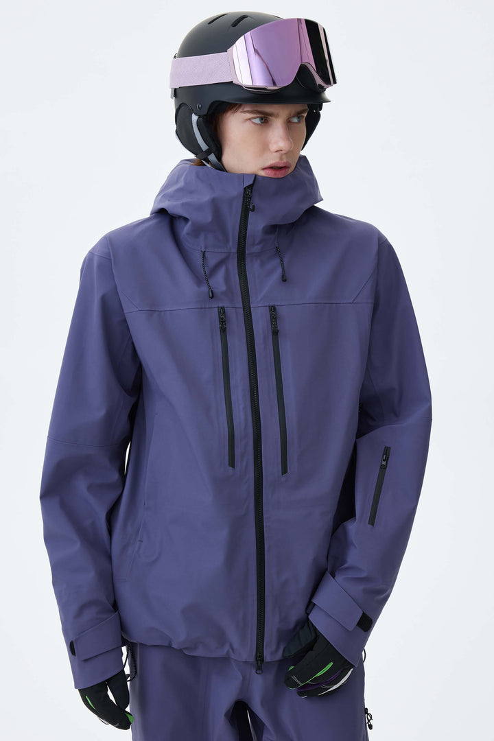 Men's Violet 3L Technical Hardshell Snow Jacket
