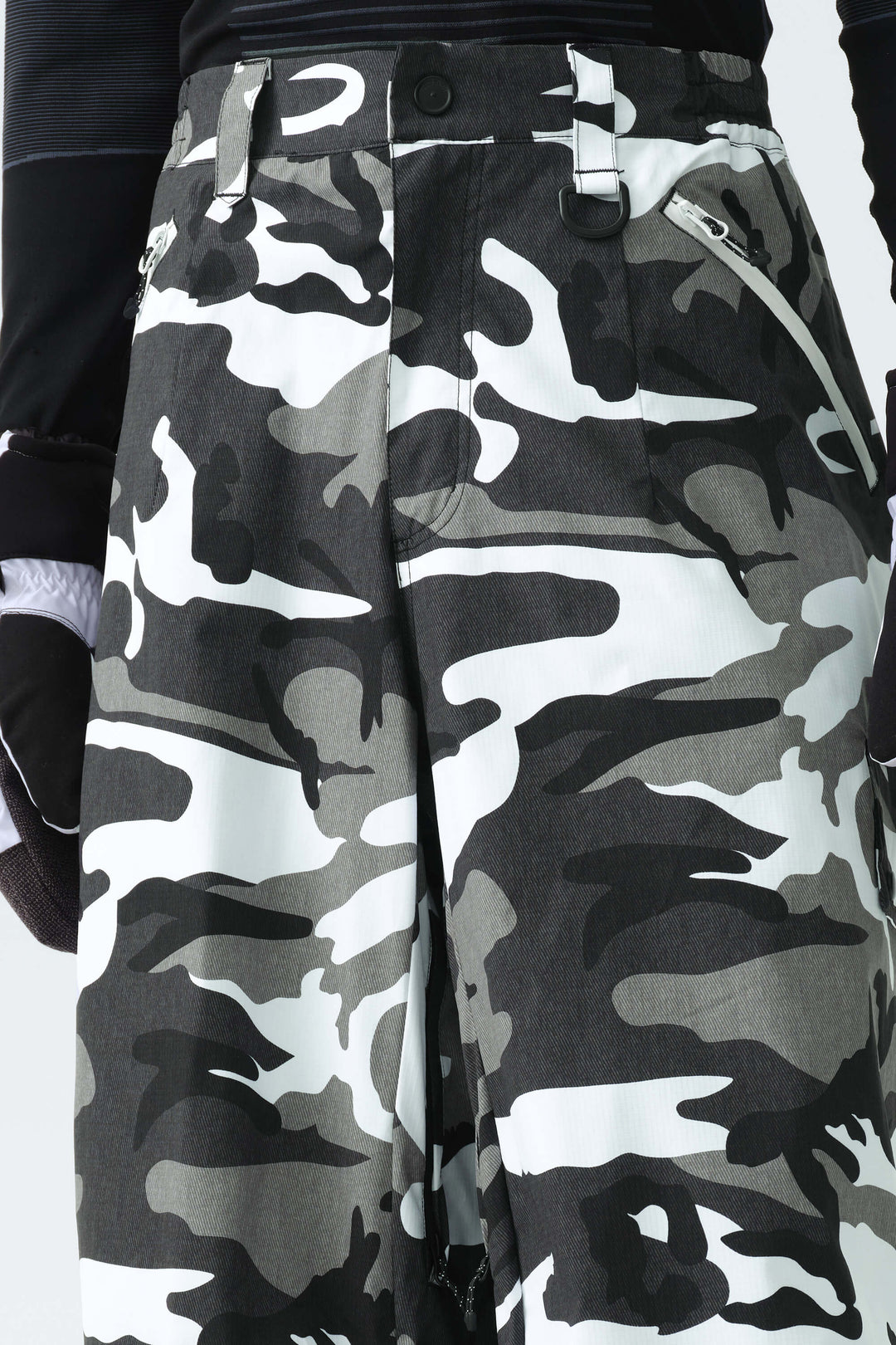 Men's Frost Camo Baggy Wear-resistant Waterproof Snow Pants