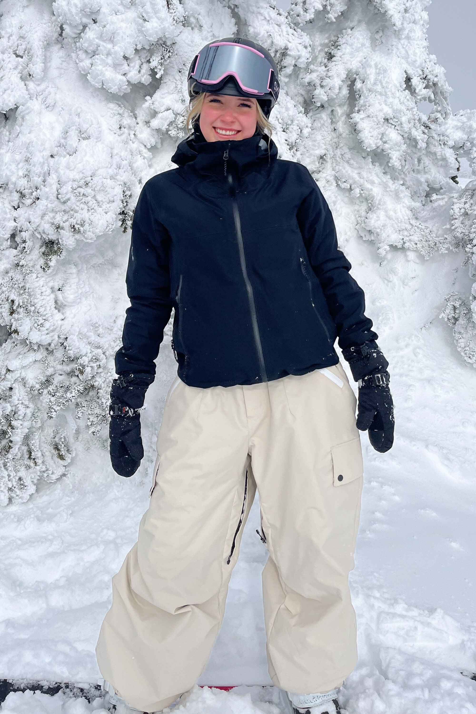 スノーボード simianring Originally pants 2 brown XL Women's Mountain Chill Baggy Snow Pants with 2 Swag Cargo