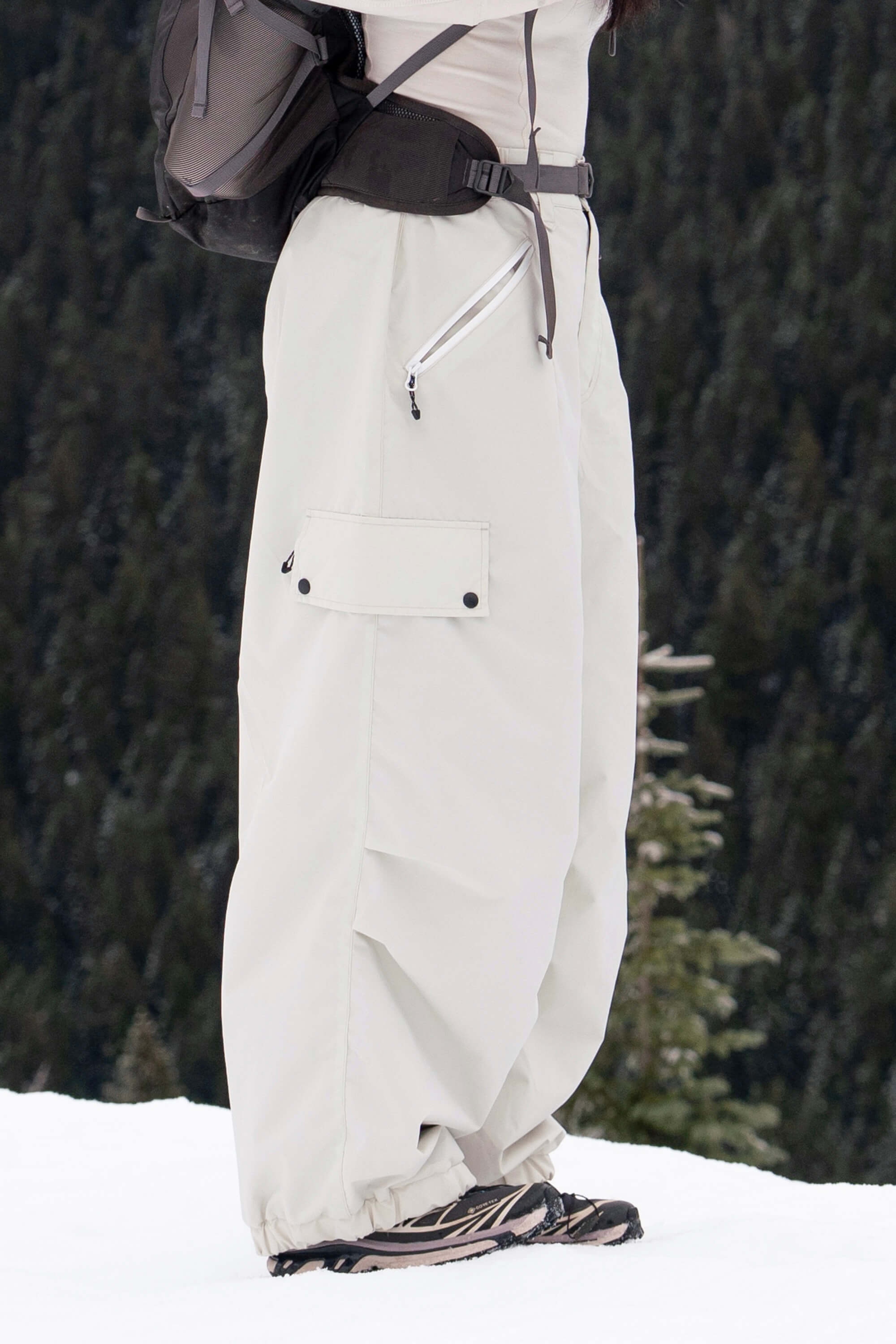 GSOU レディース コーヒー バギー 耐摩耗性 防水 スノーパンツ Women's Coffee Baggy Wear-resistant Waterproof Snow Pants – GSou Snow