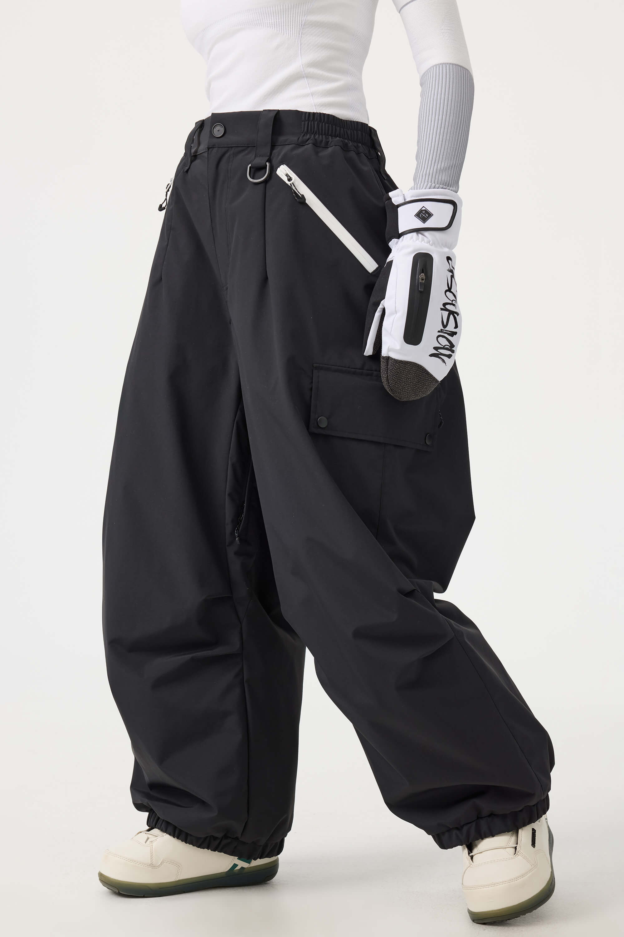 Women's Coffee Baggy Wear-resistant Waterproof Snow Pants – GSou Snow