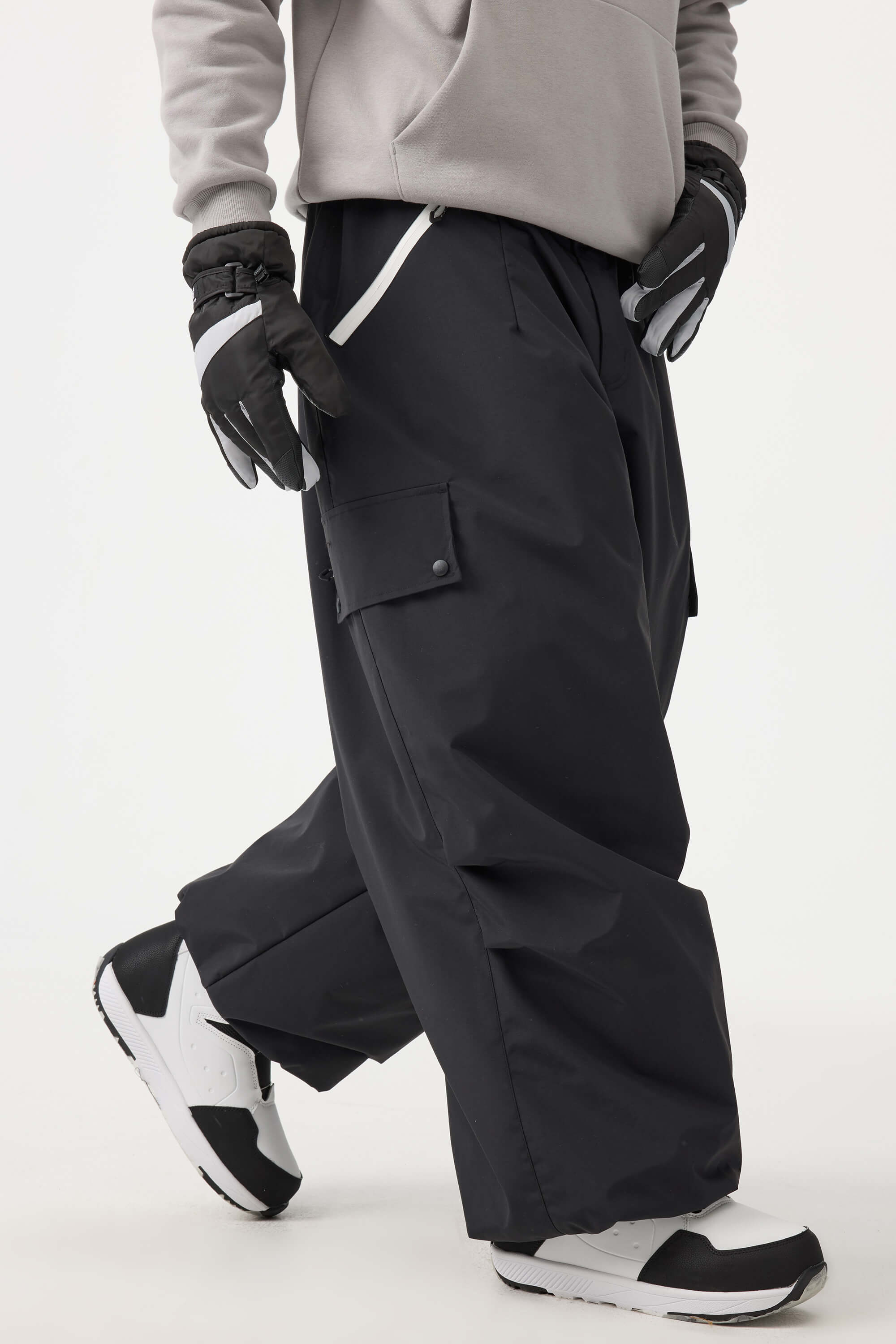 GSOU  スキースノーボードウェア バギーパンツ黒XL 防水防風 メンズ ブラック バギー 耐摩耗性 防水 スノーパンツ – GSou Snow