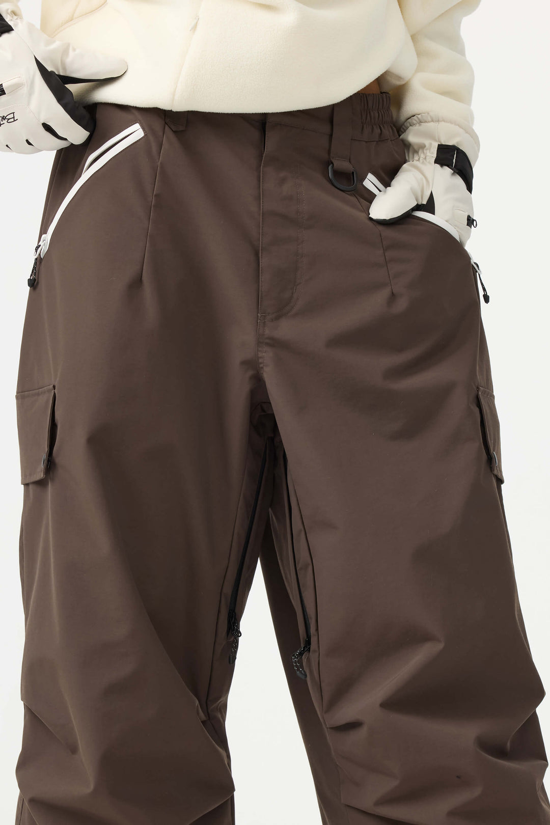 Women's Black Baggy Wear-resistant Waterproof Snow Pants – GSou Snow