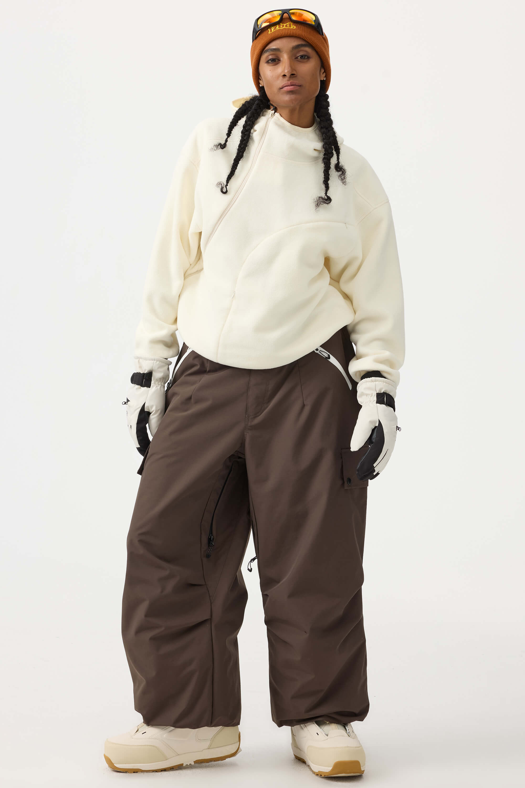GSOU レディース コーヒー バギー 耐摩耗性 防水 スノーパンツ Women's Coffee Baggy Wear-resistant Waterproof Snow Pants – GSou Snow