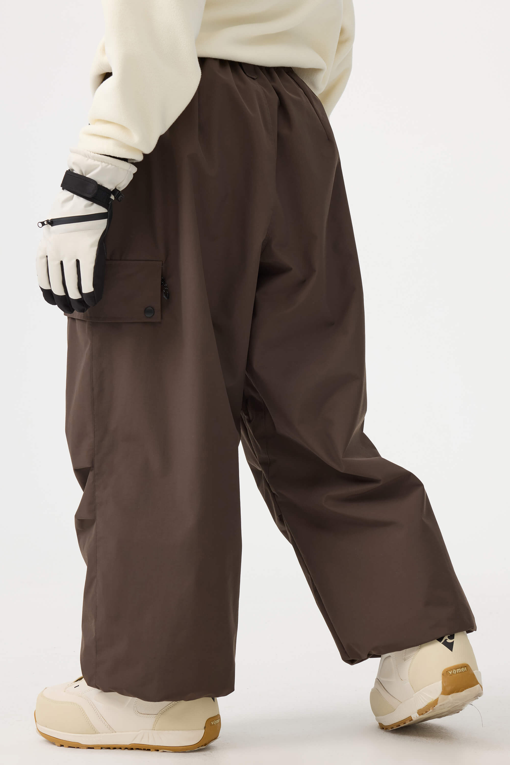 Women's Coffee Baggy Wear-resistant Waterproof Snow Pants – GSou Snow