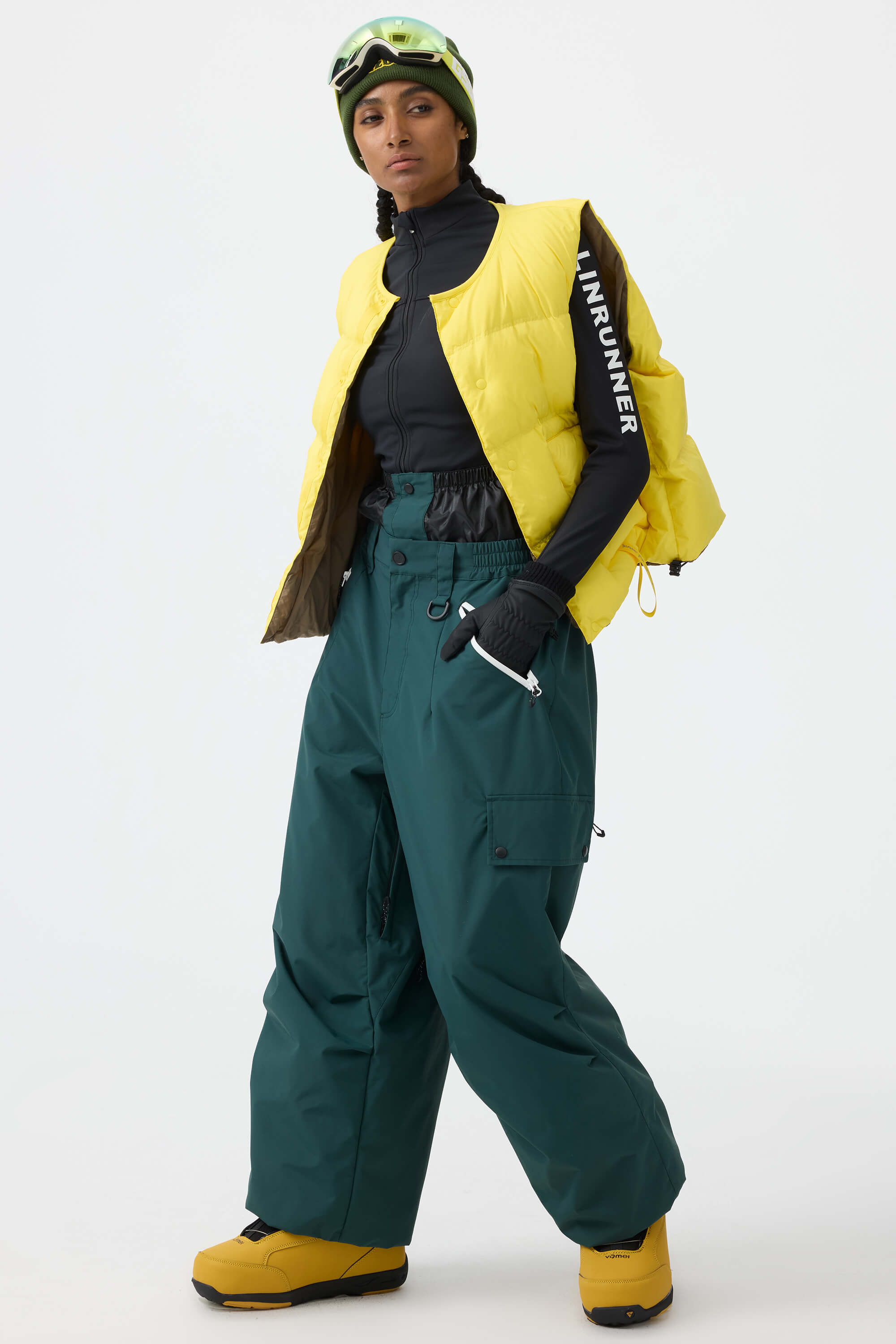 Women's Coffee Baggy Wear-resistant Waterproof Snow Pants – GSou Snow