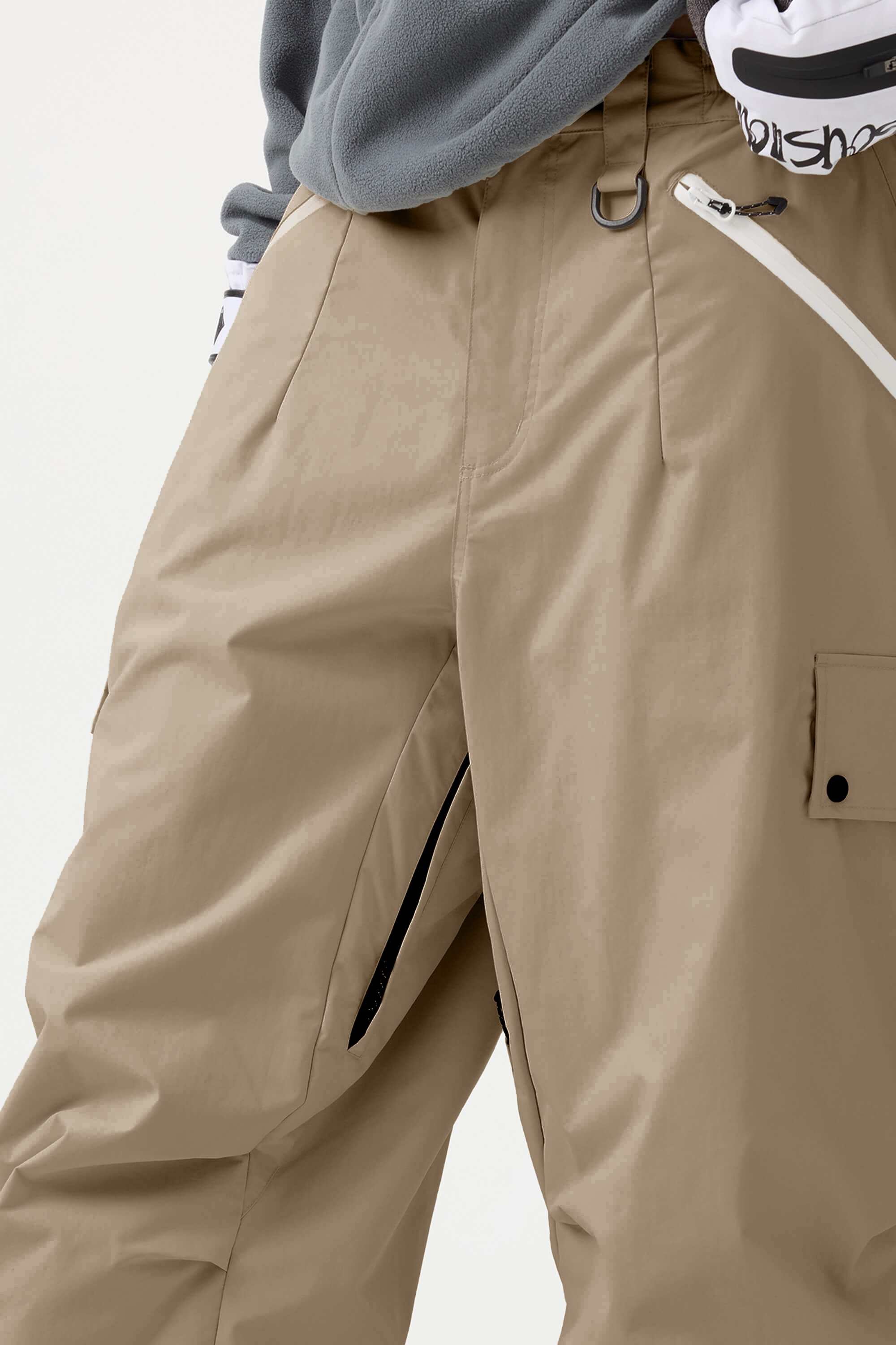 Women's Coffee Baggy Wear-resistant Waterproof Snow Pants – GSou Snow