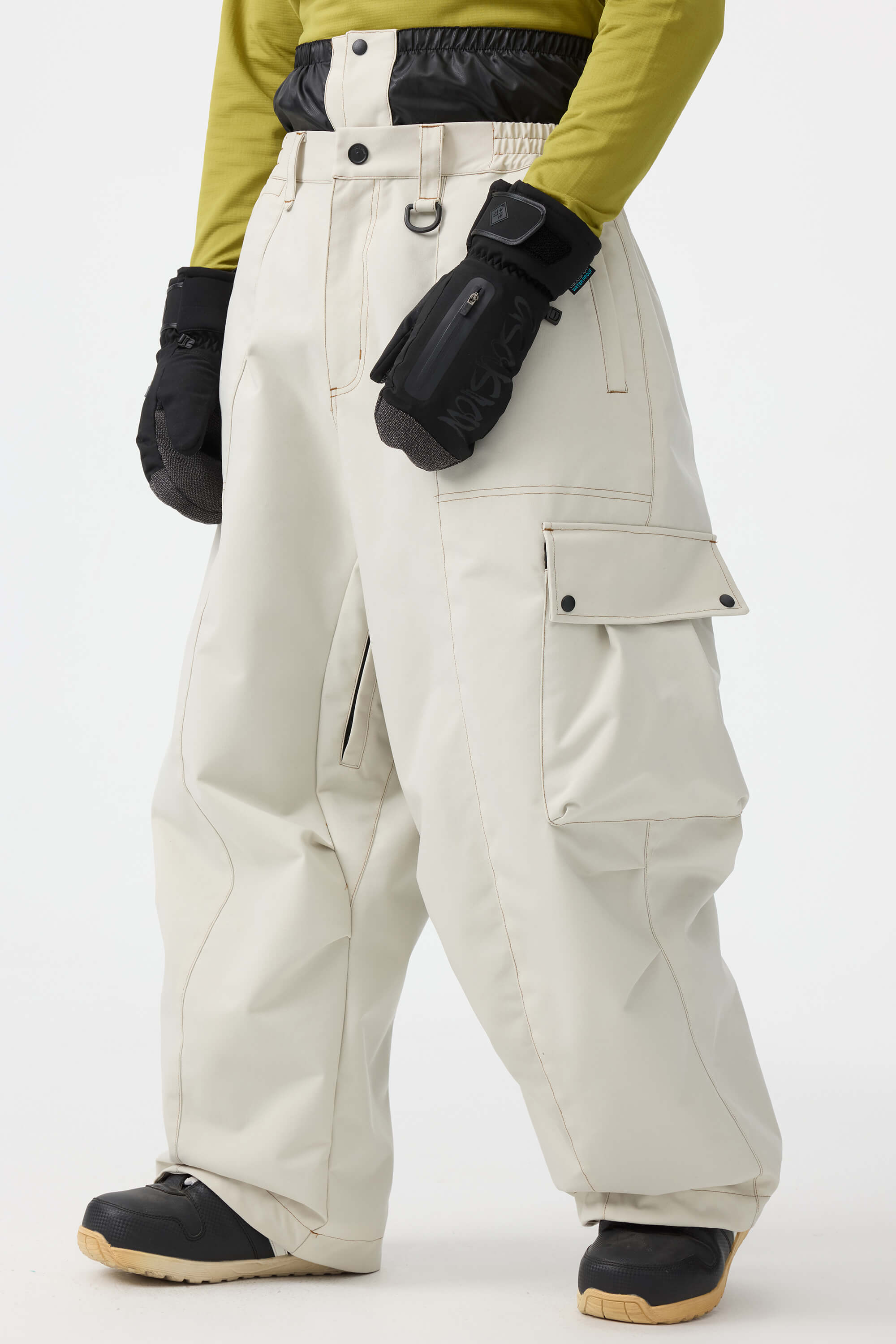 Men's Black Baggy Oxford Wear-resistant Snow Pants – GSou Snow