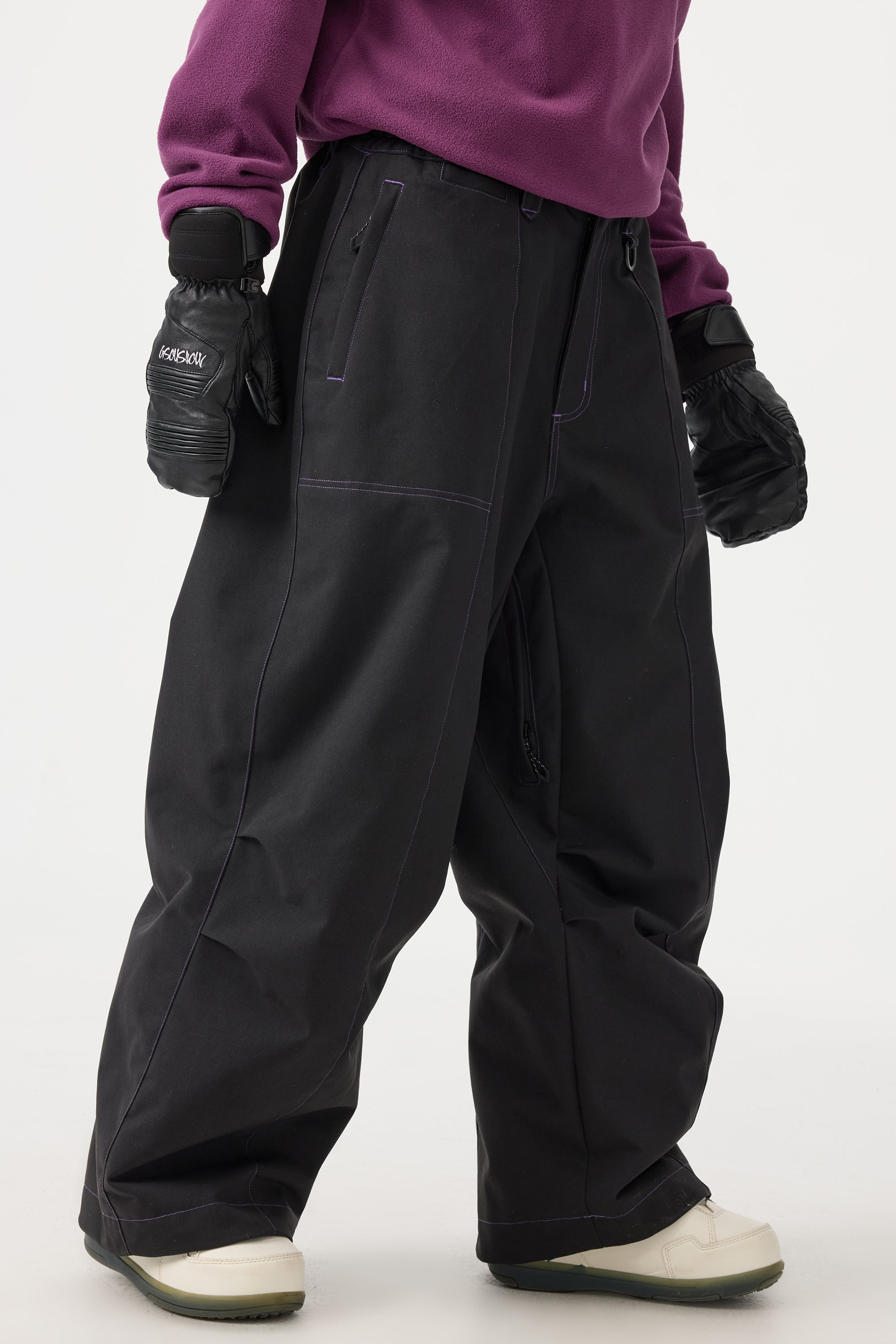 Women's Denim Baggy Oxford Wear-resistant Snow Pants – GSou Snow