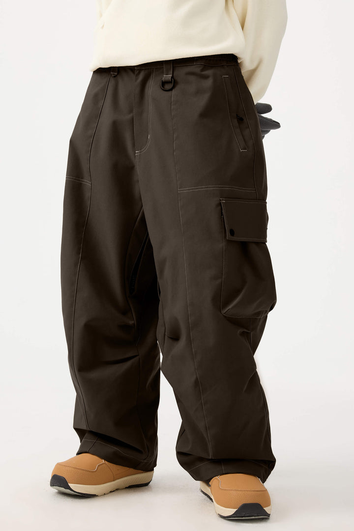 Caramel Baggy Oxford Verschleißfeste Schneehose für Damen 