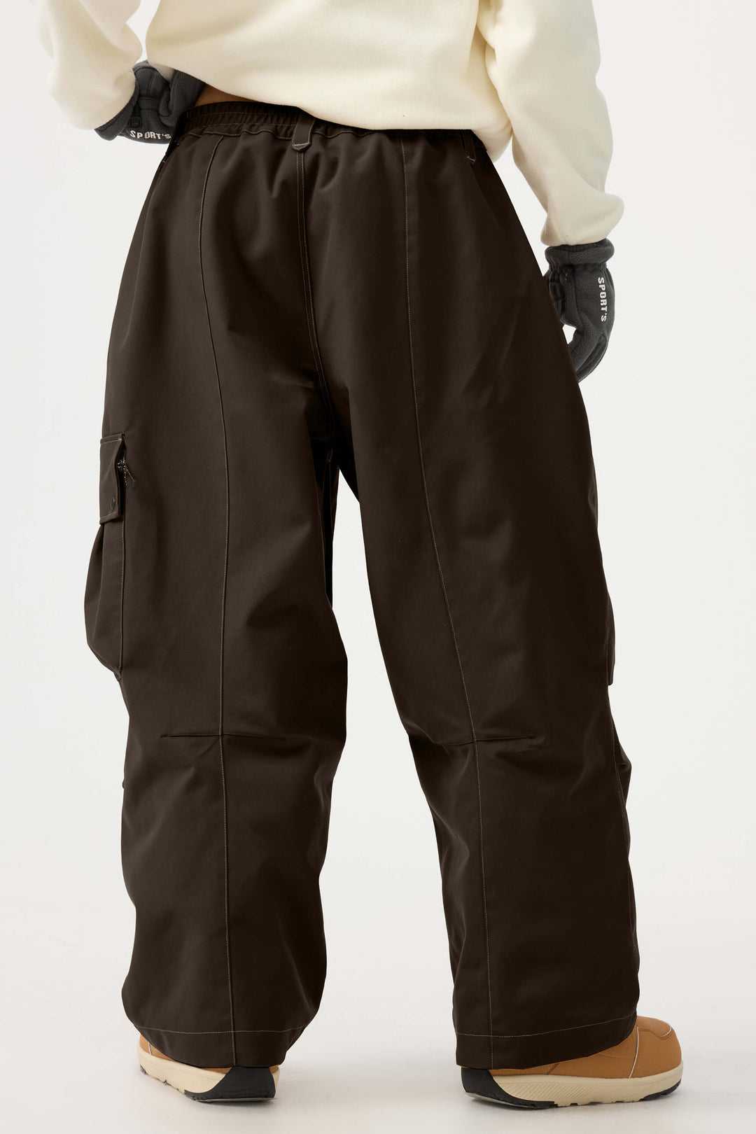 Caramel Baggy Oxford Verschleißfeste Schneehose für Damen 