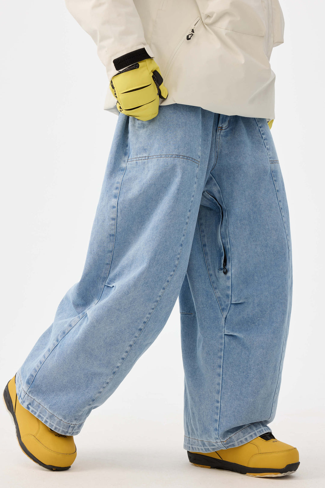 Caramel Baggy Oxford Verschleißfeste Schneehose für Damen 